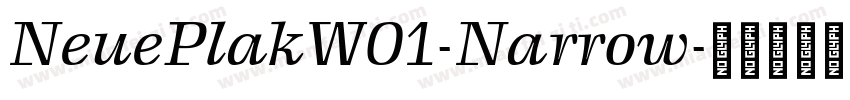 NeuePlakW01-Narrow字体转换
