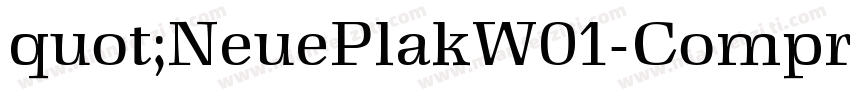 quot;NeuePlakW01-Compres字体转换