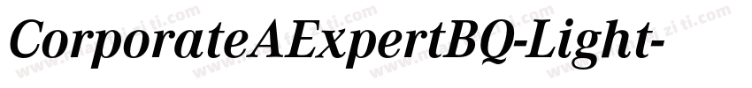 CorporateAExpertBQ-Light字体转换