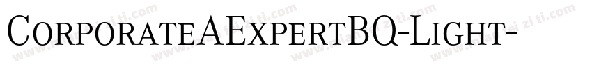 CorporateAExpertBQ-Light字体转换