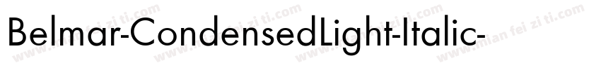 Belmar-CondensedLight-Italic字体转换