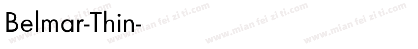 Belmar-Thin字体转换