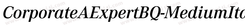 CorporateAExpertBQ-MediumItalicOsF字体转换
