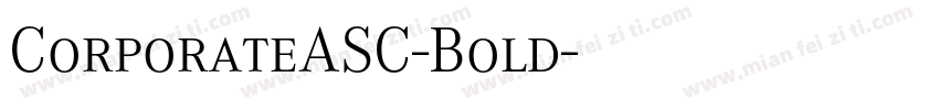 CorporateASC-Bold字体转换
