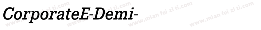 CorporateE-Demi字体转换