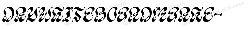 DryWhiteboardMarke字体转换