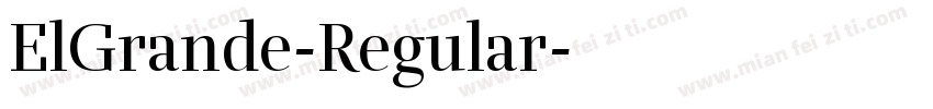 ElGrande-Regular字体转换