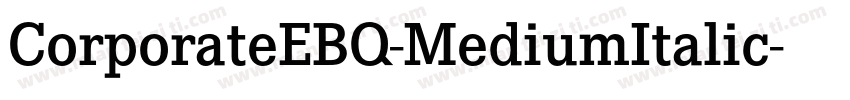 CorporateEBQ-MediumItalic字体转换
