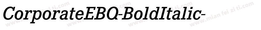 CorporateEBQ-BoldItalic字体转换