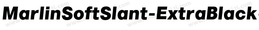 MarlinSoftSlant-ExtraBlack字体转换