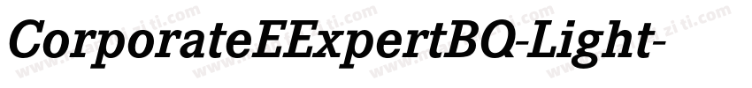 CorporateEExpertBQ-Light字体转换