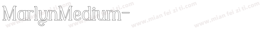 MarlynMedium字体转换