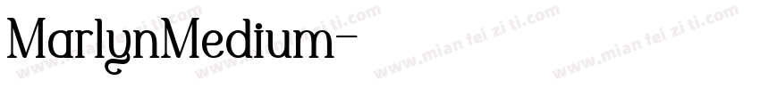 MarlynMedium字体转换