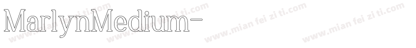 MarlynMedium字体转换