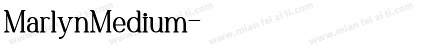 MarlynMedium字体转换