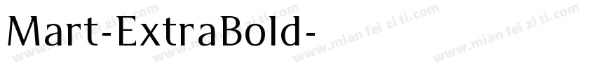 Mart-ExtraBold字体转换