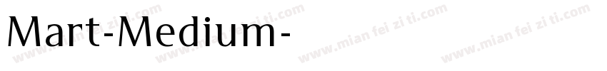 Mart-Medium字体转换