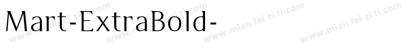 Mart-ExtraBold字体转换