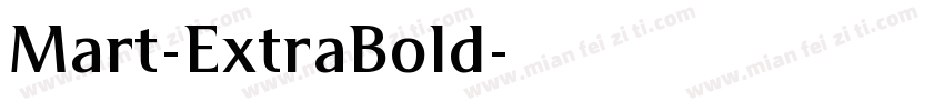 Mart-ExtraBold字体转换