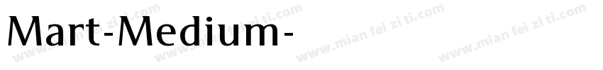 Mart-Medium字体转换