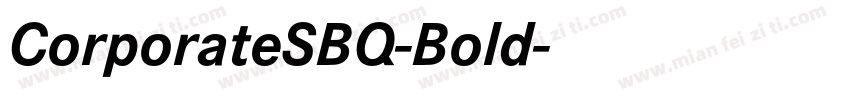 CorporateSBQ-Bold字体转换
