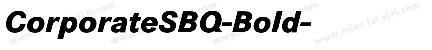 CorporateSBQ-Bold字体转换