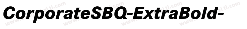 CorporateSBQ-ExtraBold字体转换