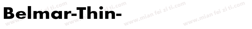 Belmar-Thin字体转换
