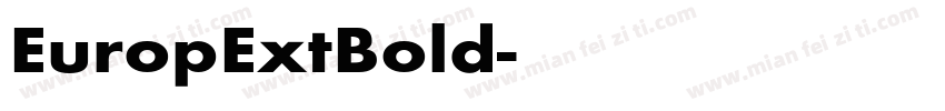 EuropExtBold字体转换