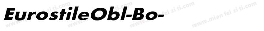 EurostileObl-Bo字体转换