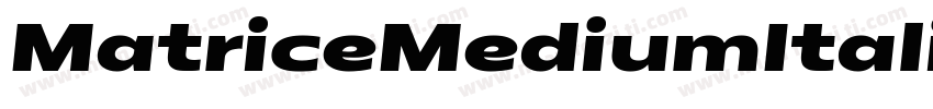 MatriceMediumItalic字体转换