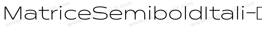 MatriceSemiboldItali字体转换