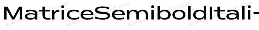 MatriceSemiboldItali字体转换