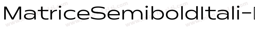 MatriceSemiboldItali字体转换