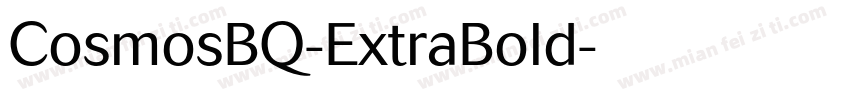 CosmosBQ-ExtraBold字体转换