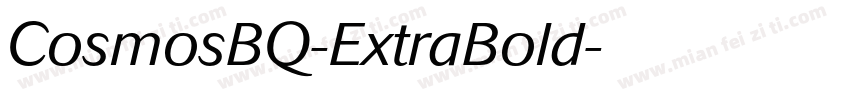 CosmosBQ-ExtraBold字体转换