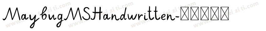 MaybugMSHandwritten字体转换