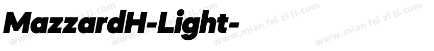MazzardH-Light字体转换