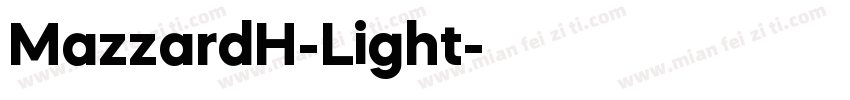 MazzardH-Light字体转换