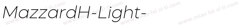 MazzardH-Light字体转换