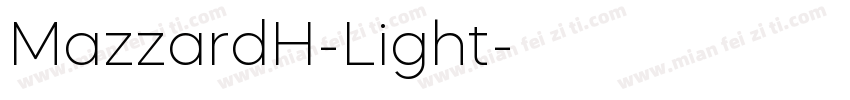 MazzardH-Light字体转换