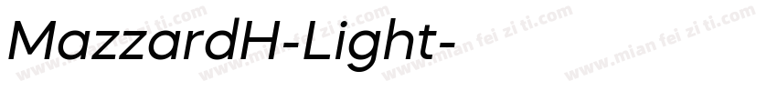 MazzardH-Light字体转换