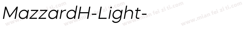 MazzardH-Light字体转换