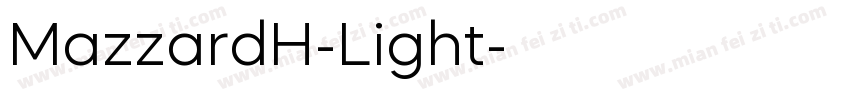 MazzardH-Light字体转换