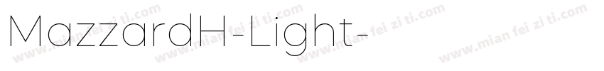 MazzardH-Light字体转换