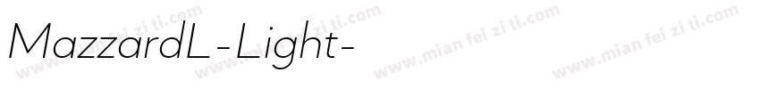 MazzardL-Light字体转换