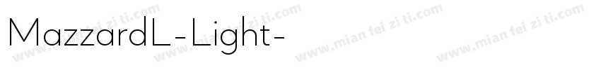 MazzardL-Light字体转换