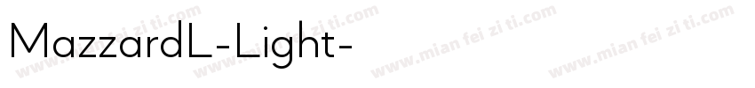 MazzardL-Light字体转换