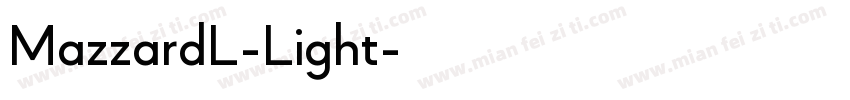 MazzardL-Light字体转换