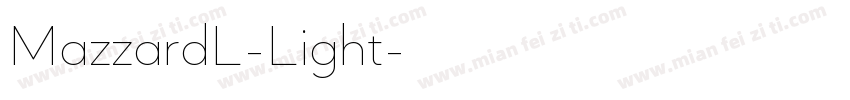 MazzardL-Light字体转换
